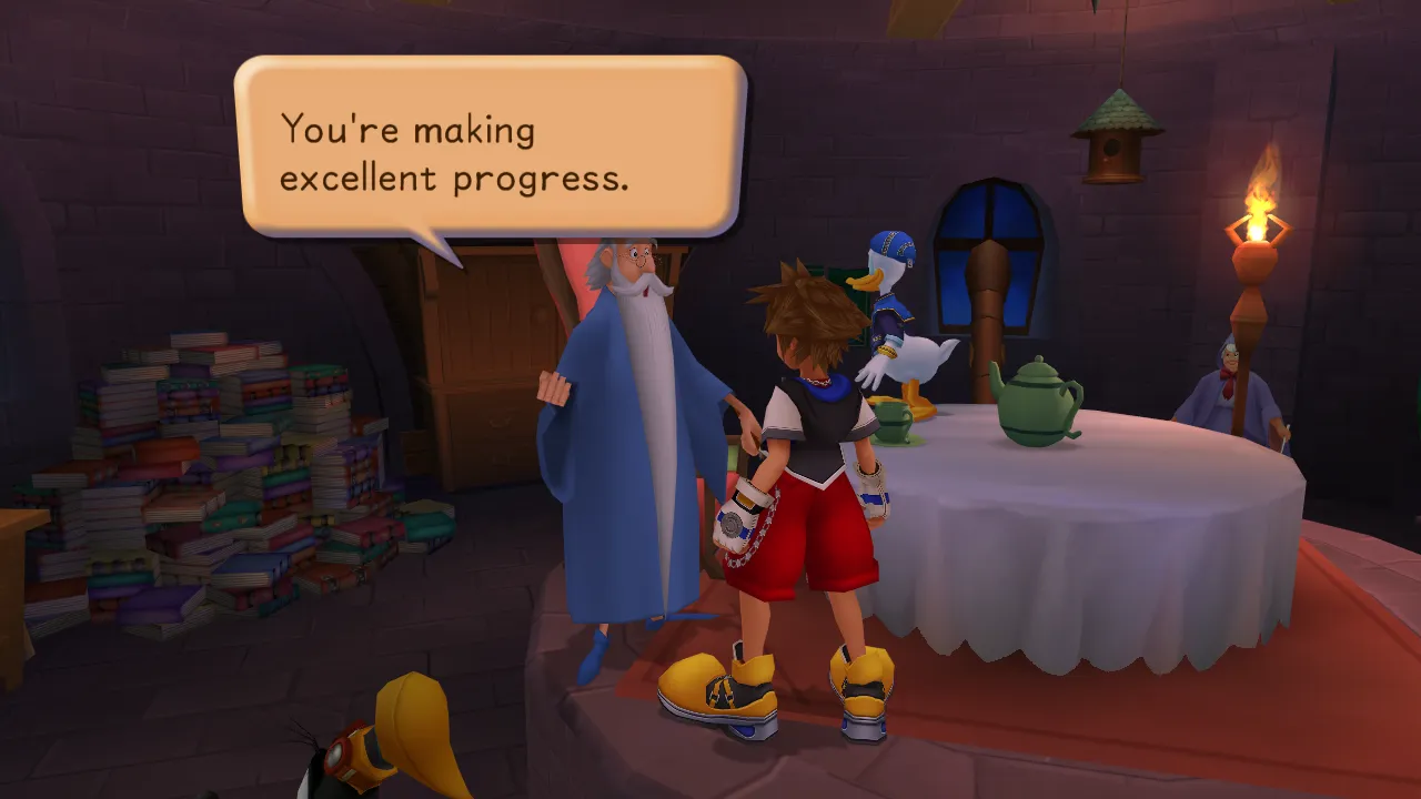 Traverse Town Magician's Study Obtained All LV1 Magic